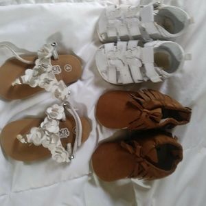Baby girl toddler sandals slip on boots size 4